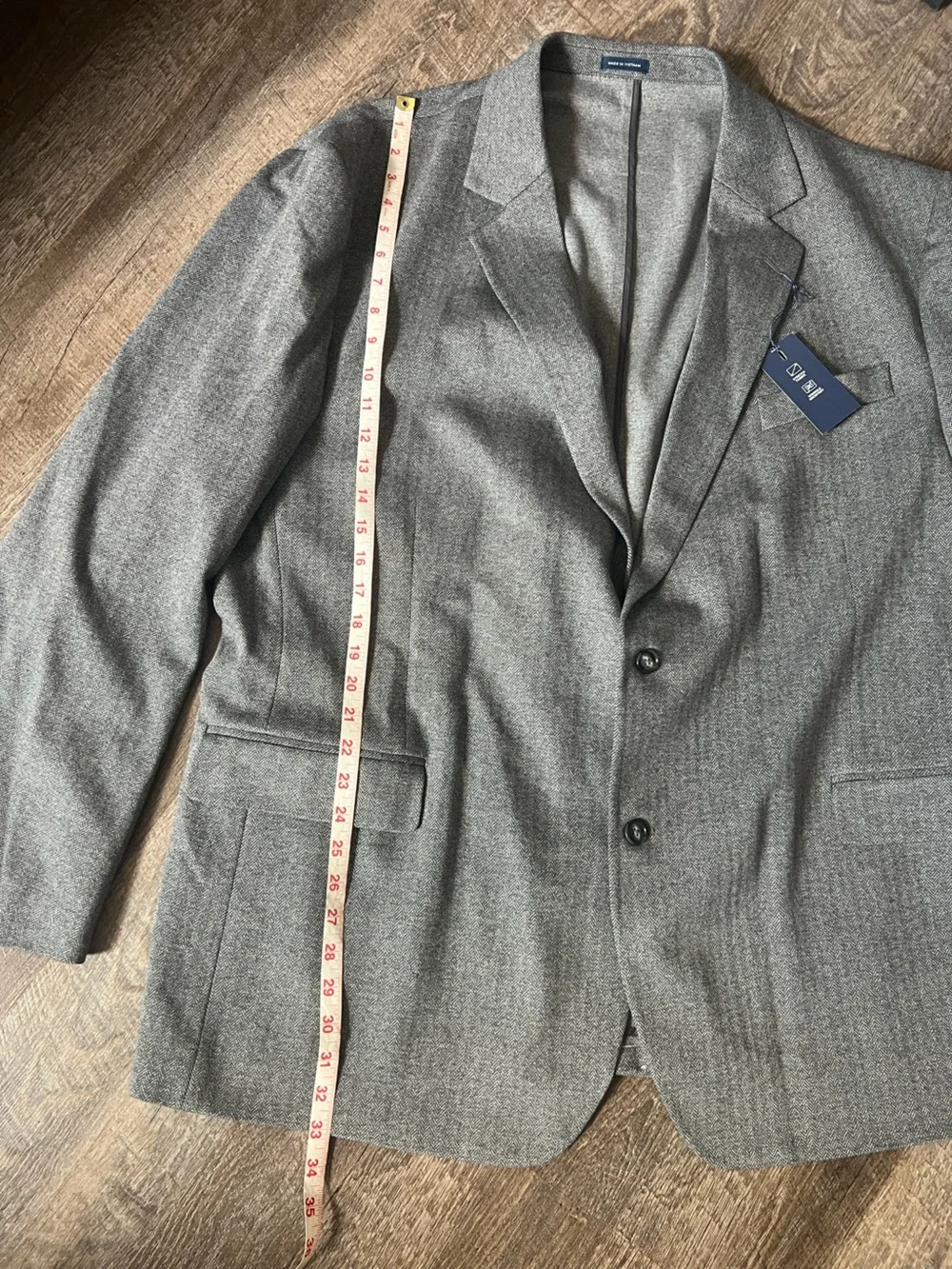 Stafford‎ Men's Classic-Fit Herringbone Sport Coat-Size 52L